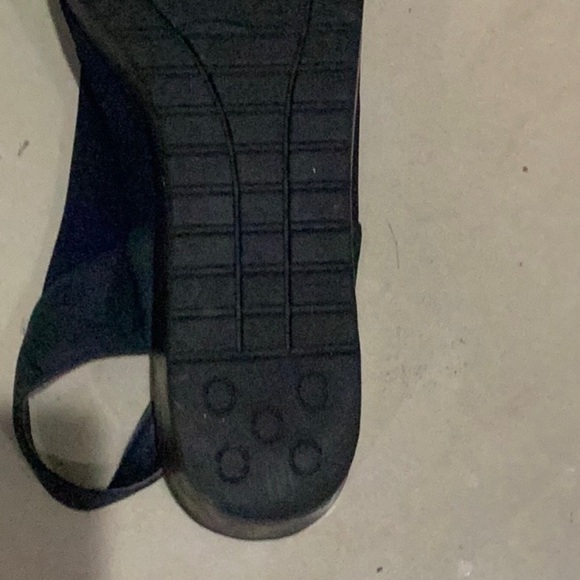 Liz Claiborne Flex Wedge Sandal, Navy Blue SZ 10 - Picture 5 of 7